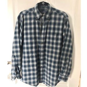 Pendleton lightweight wool shirt, blue plaid